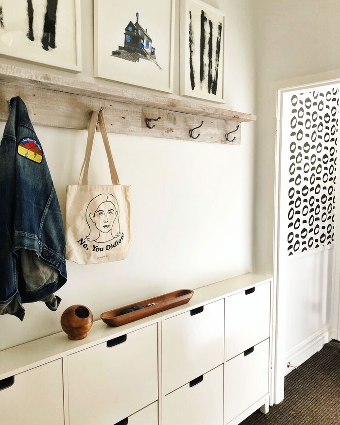 storage ideas for small hallways wooden handers and shoe drawers