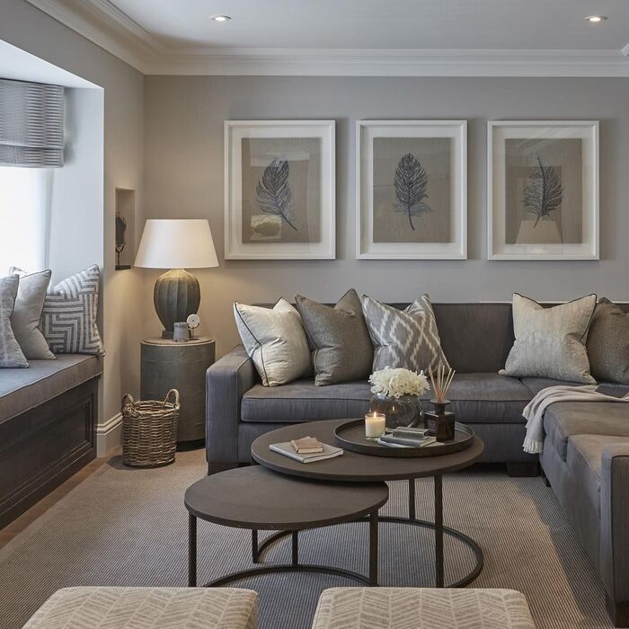 grays in the interior elegant living room interior with white and grey color combination a reading nook and large grey sofa