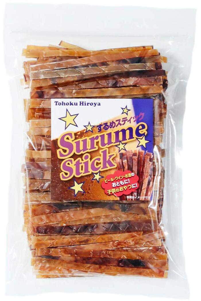 a bag of surume snack from Japan dried squid sticks