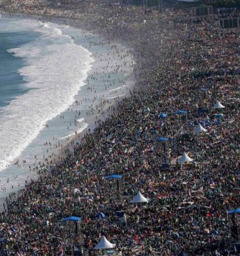 crowded beach