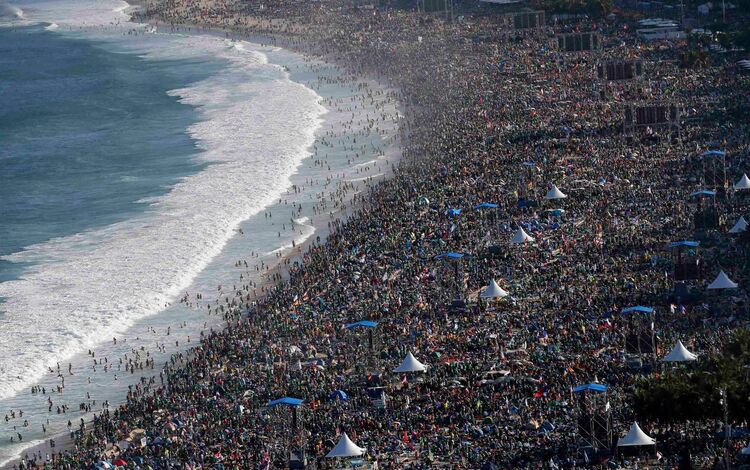 crowded beach